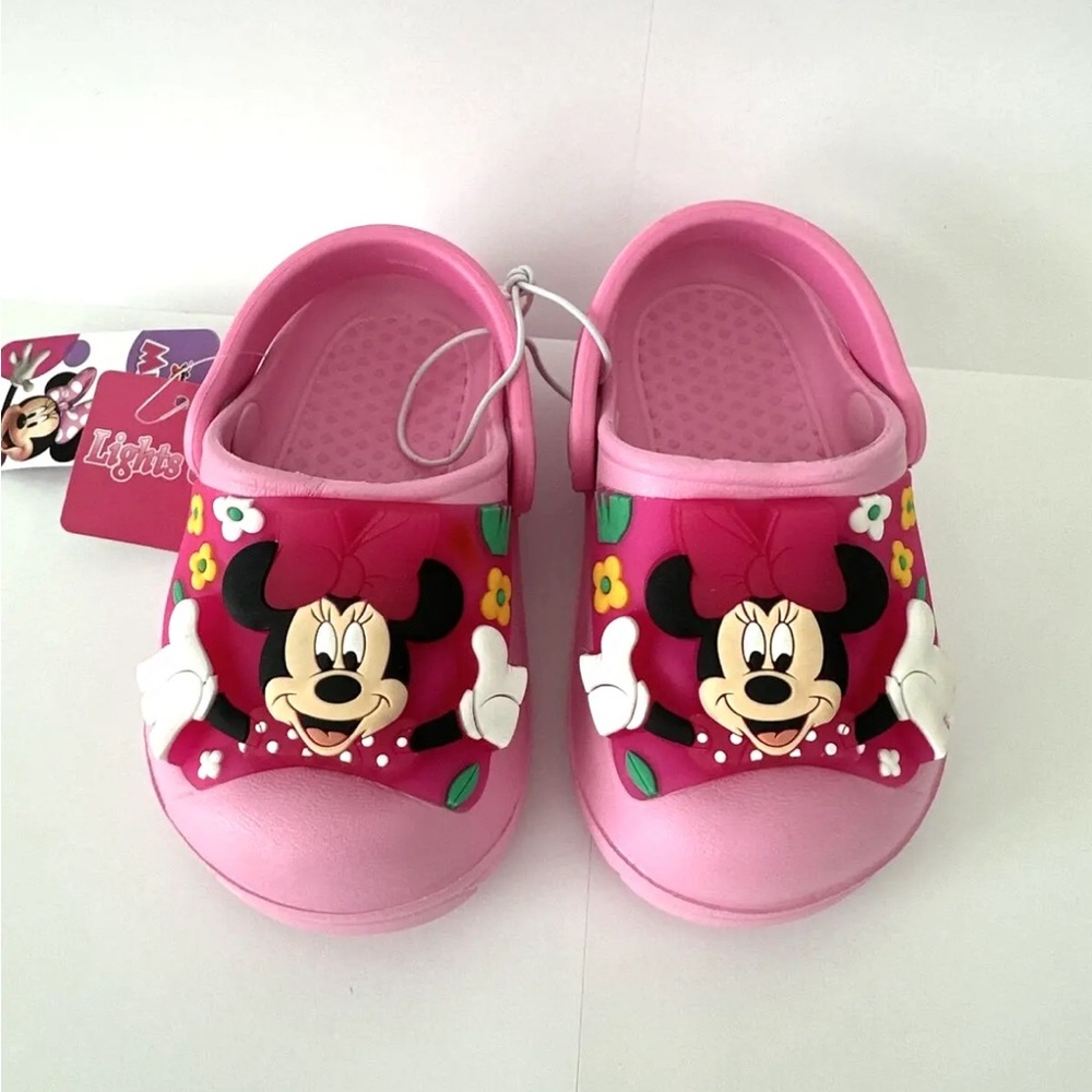 Disney Minnie Mouse Clog Shoes with Lights Size 5/6   -Pink-
